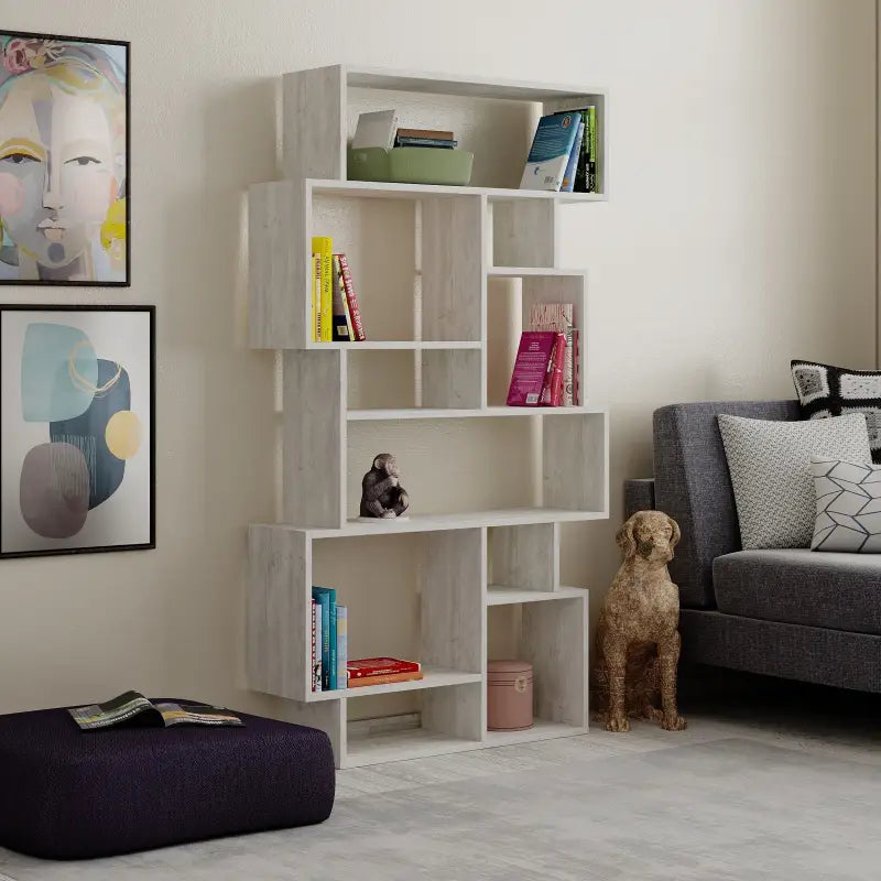 Modern Bookcase Display Unit Tall 168.5cm
