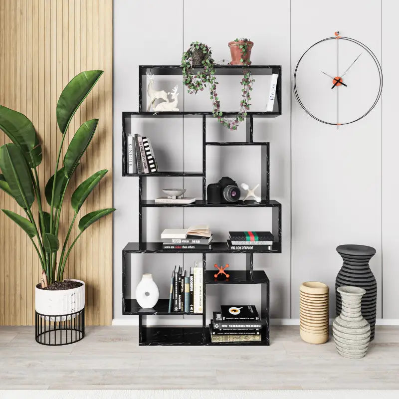 Modern Bookcase Display Unit Tall 168.5cm