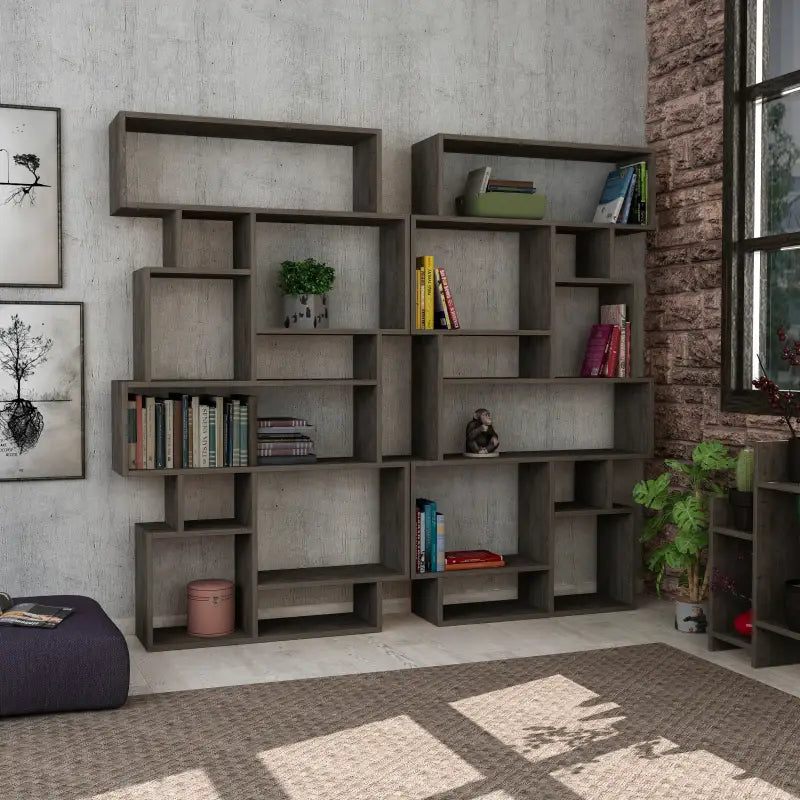 Modern Bookcase Display Unit Tall 168.5cm
