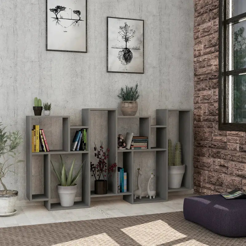 Modern Bookcase Display Unit Tall 168.5cm
