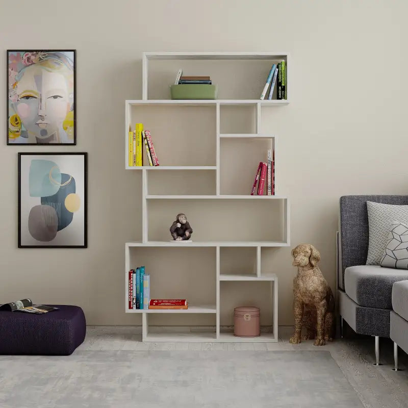 Modern Bookcase Display Unit Tall 168.5cm