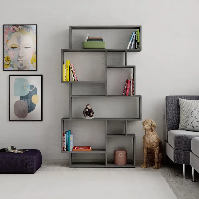 Modern Bookcase Display Unit Tall 168.5cm